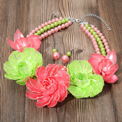 First and Finest Floral Statement Necklace