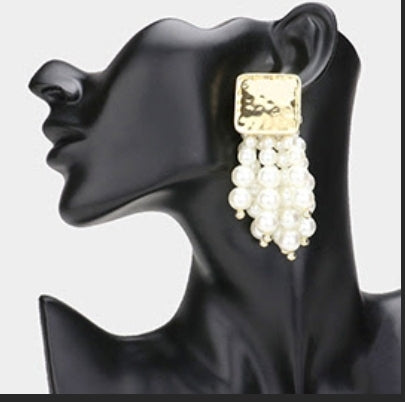 Clip On: Bubble Fringe Earrings