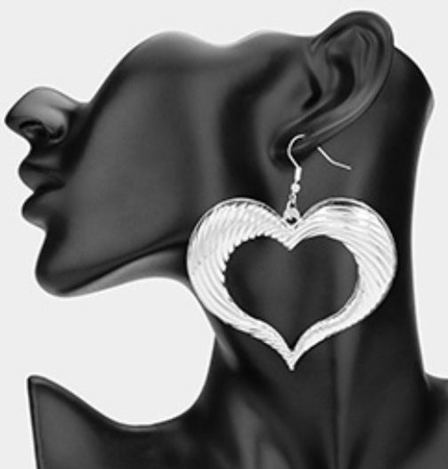 Oversized Heart Earrings