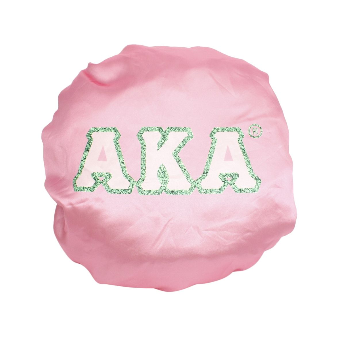 AKA Sorority Pink Green Satin Sleep Bonnet Cap
