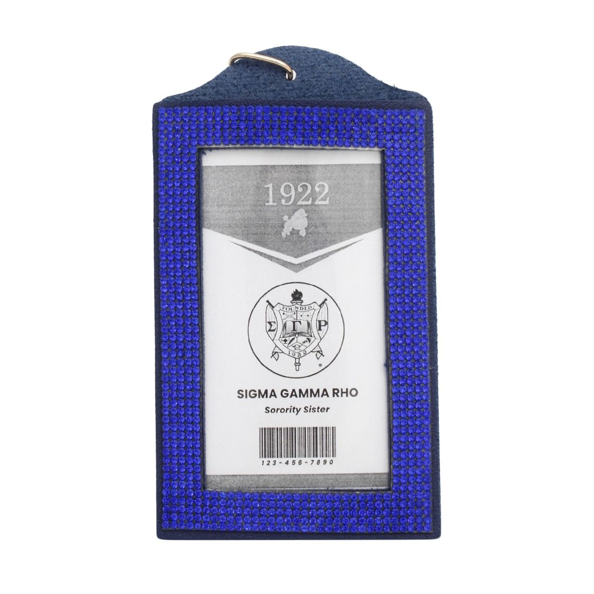 SGRHO Blue Sparkle Sorority Pride ID Badge Holder