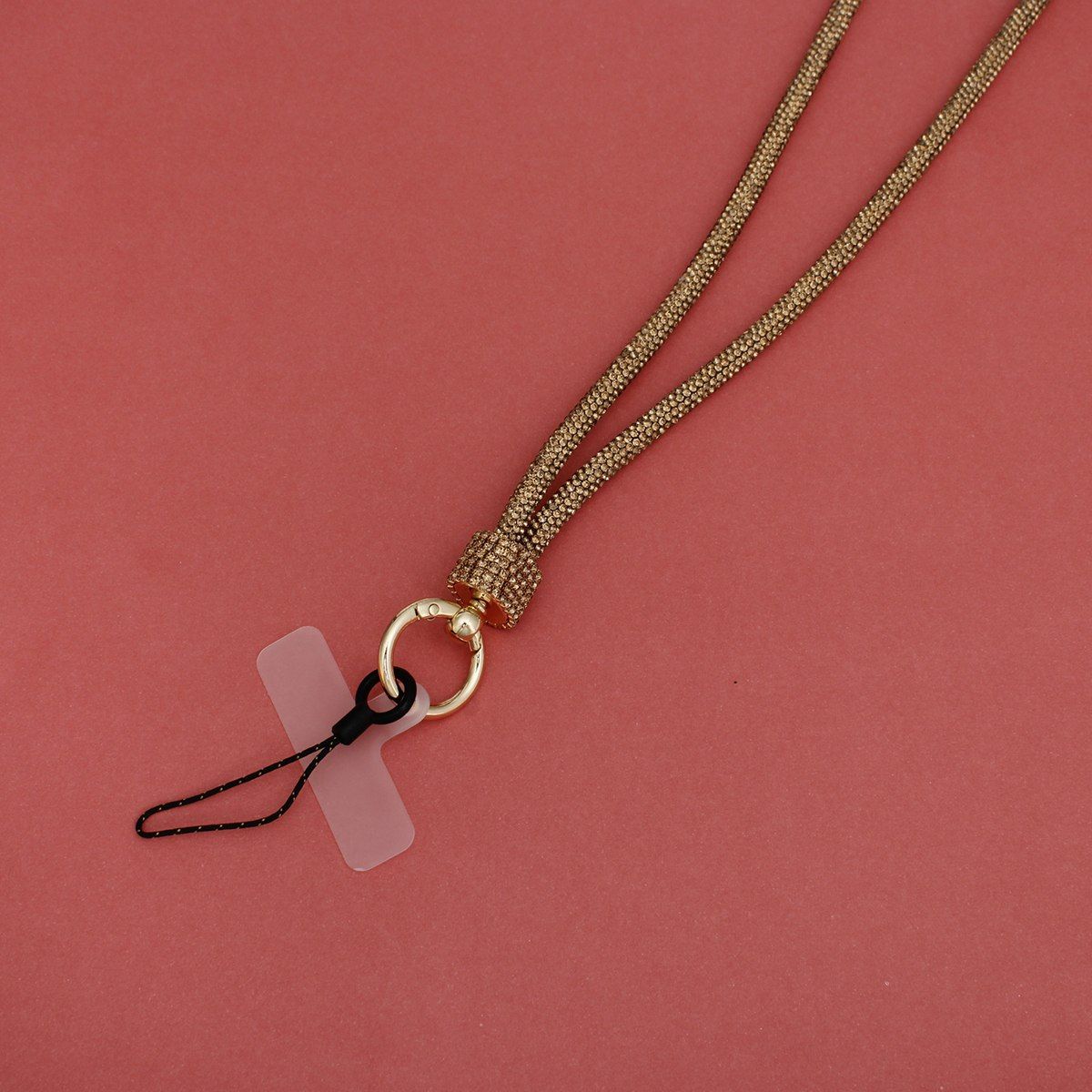 Rhinestone Long Phone Strap Topaz Bling Lanyard