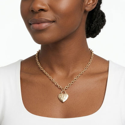 SGRHO Gold 1922 Legacy Heart Lock Chain Necklace