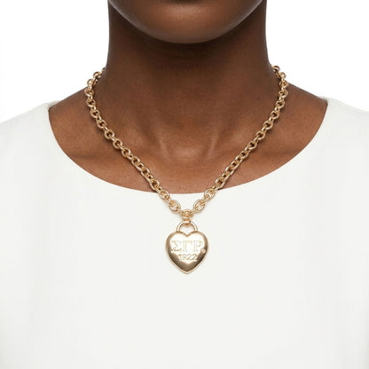 SGRHO Gold 1922 Legacy Heart Lock Chain Necklace