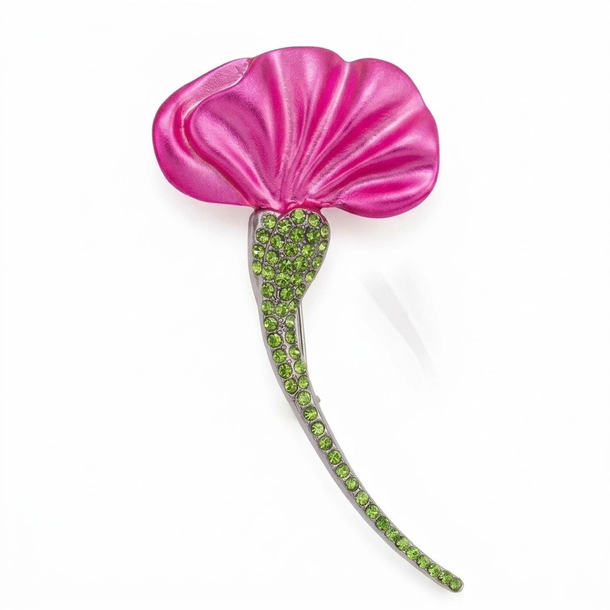 AKA Pink Calla Lily Rhinestone Brooch Pin