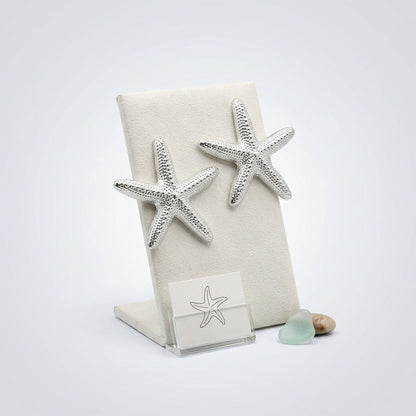 Stud Silver Starfish Seaside Sculpted Earrings