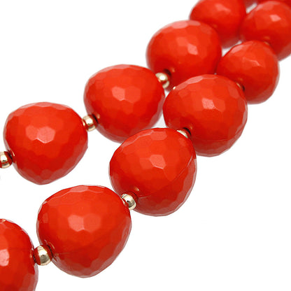 Beaded Coral Faceted Global Inspo Necklace Women