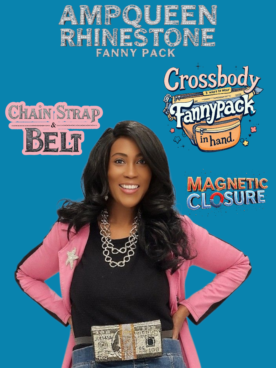 AMPQUEEN Rhinestone Fanny Pack