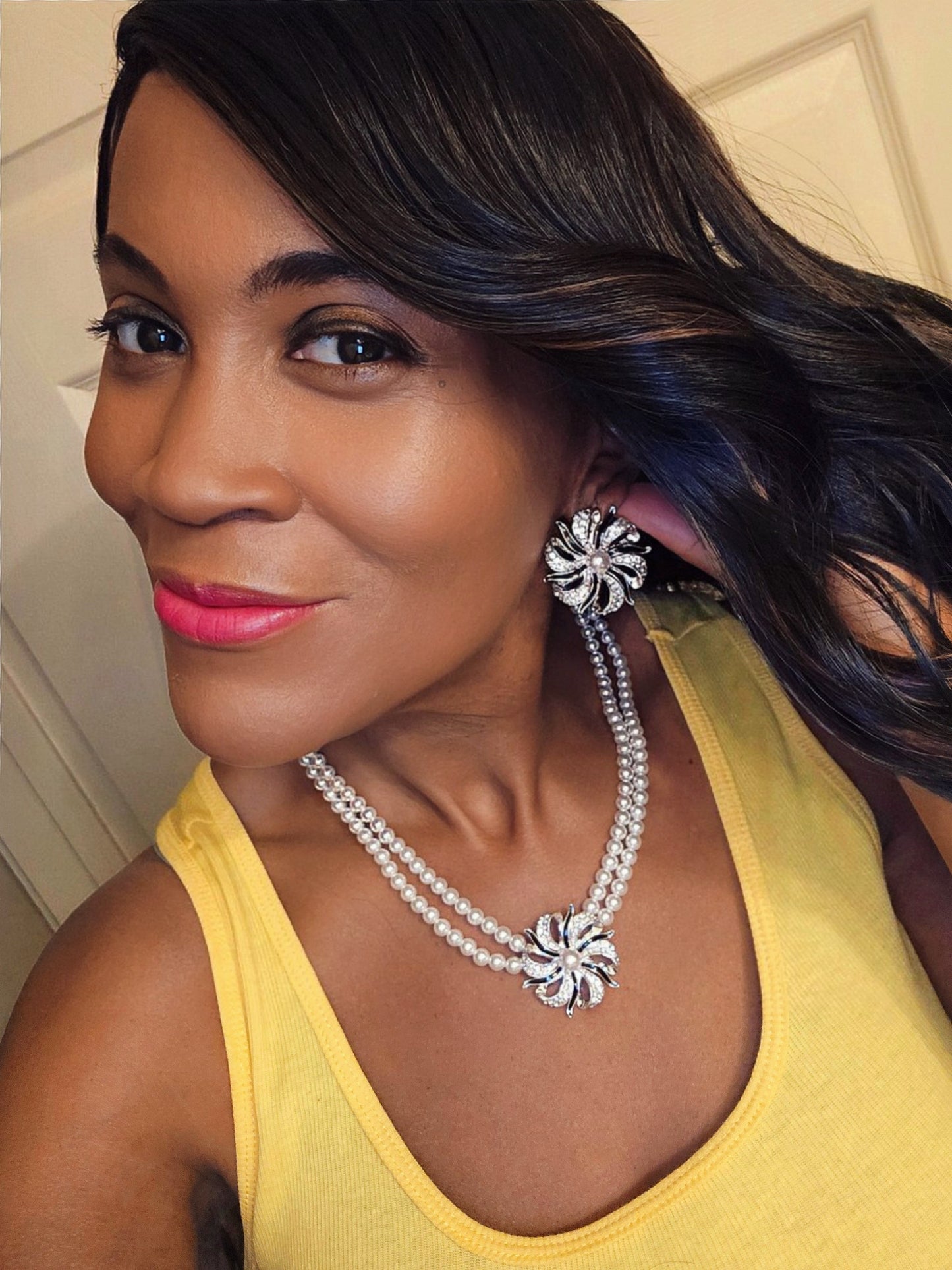 Pinwheel Pearl Bling Set