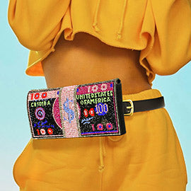 AMPQUEEN Rhinestone Fanny Pack