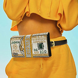 AMPQUEEN Rhinestone Fanny Pack