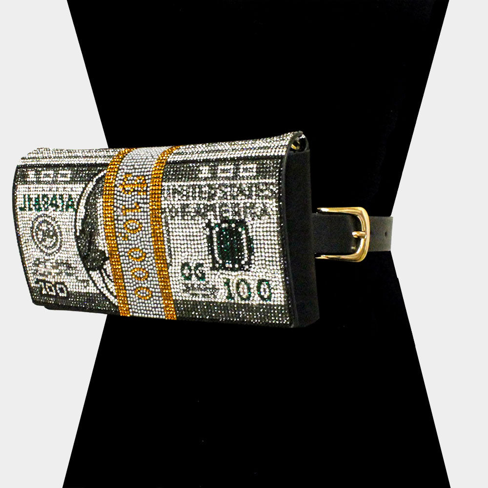 AMPQUEEN Rhinestone Fanny Pack