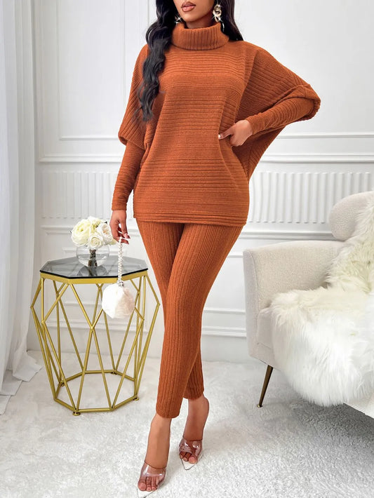 AMPQUEEN Turtleneck & Leggings Set