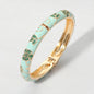 Green Enamel Hinge Bracelet