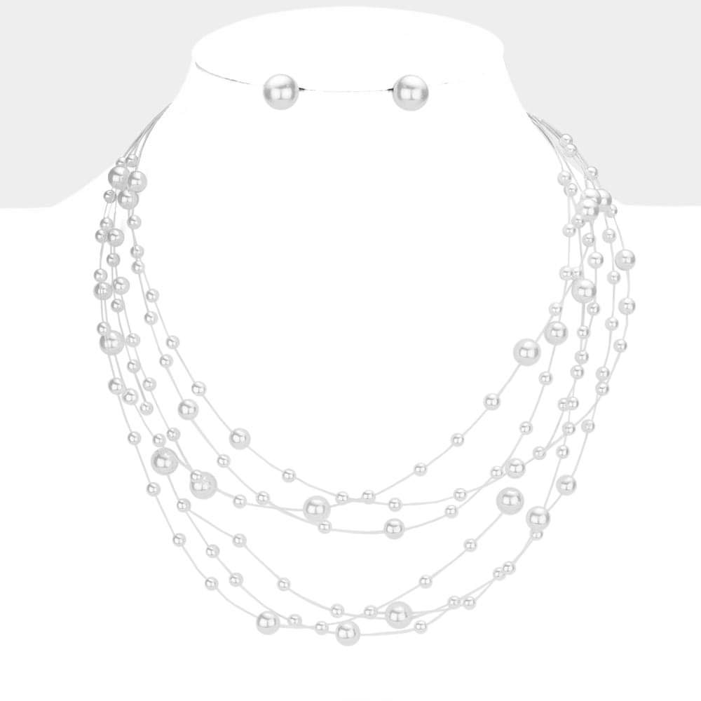 Galaxy Pearl Necklace Set