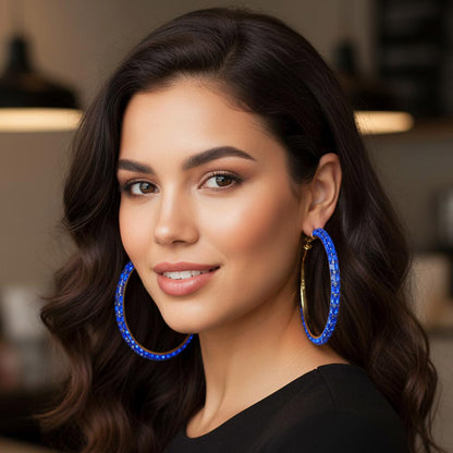 Oversized Rhinestone Hoops