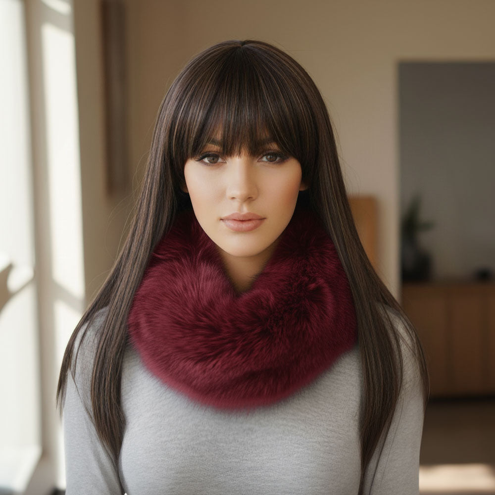 AMPQUEEN Faux Ear Muff & Scarf