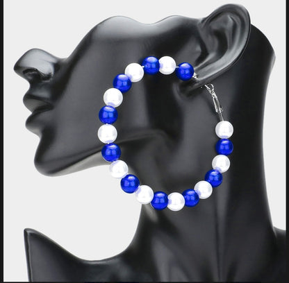 Oversized Pearl Hoops