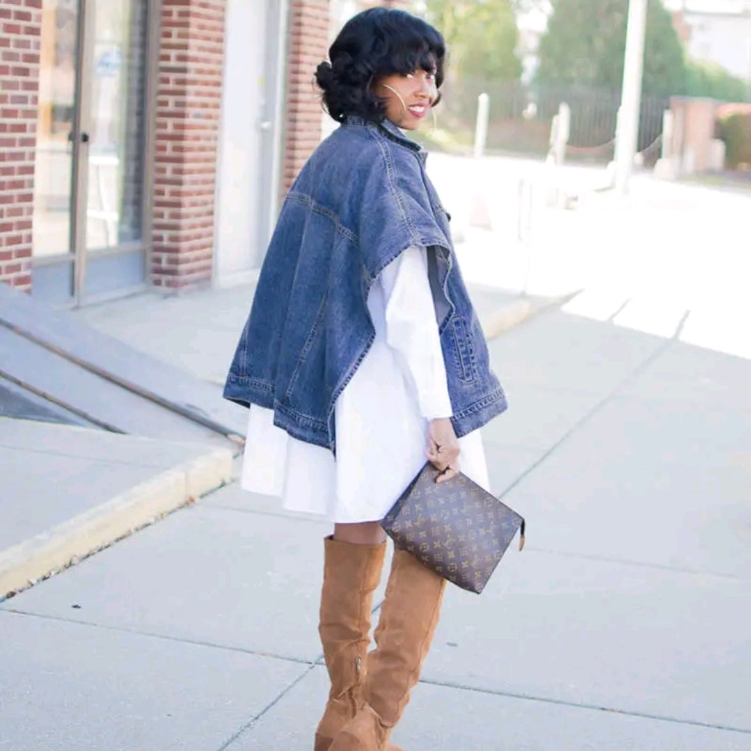 Denim Cloak Vest