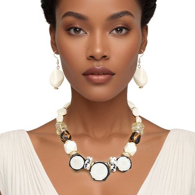 Leslie Ivory Leopard Necklace