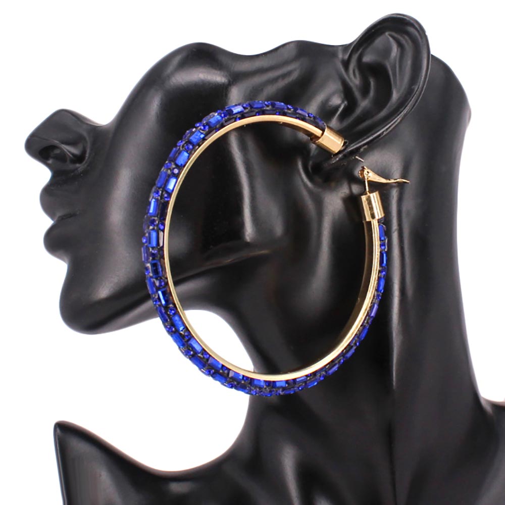 Oversized Rhinestone Hoops
