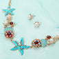 Jeweled Star & Shell Necklace Set
