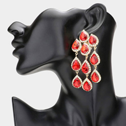 Clip On: Dangle Teardrop Earrings