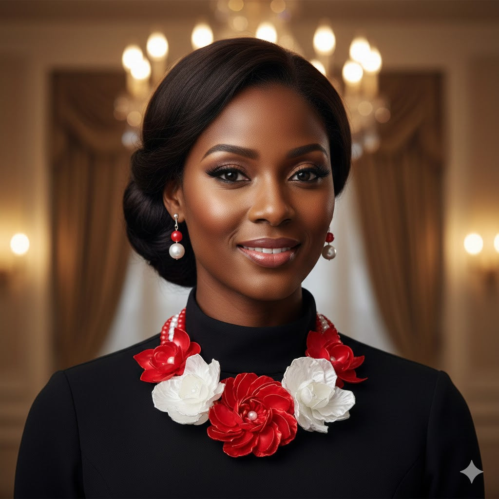 Devastating Diva's Floral Statement Necklace